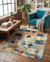 Colorburst Oasis Collection Area Rug -  Marina Rectangle Ivory  lifestyle 14