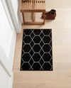 Trellis Mosaic Collection Area Rug - Arborville (Black) Rectangle Black  lifestyle 16