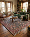 Bazaar Chic Collection Area Rug -  Tangier Square Navy Blue  lifestyle 54