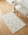 Hollywood Luxe Collection Area Rug -  Beverly (White Silver) Rectangle White Silver  lifestyle 11