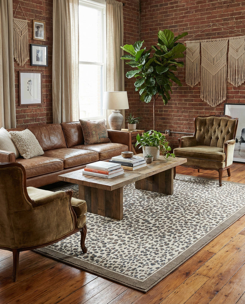 Savannah Sojourn Collection Area Rug - Serengeti Rectangle Brown  lifestyle 21