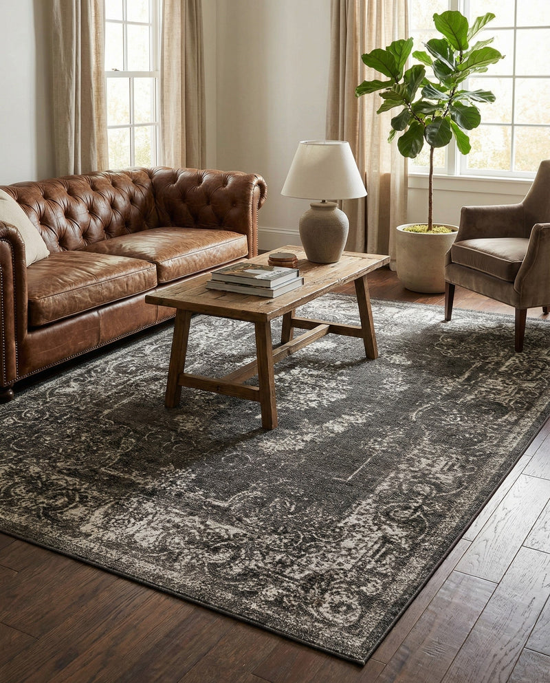 Copenhagen Comfort Collection Area Rug -  Roskilde Rectangle Charcoal  lifestyle 39