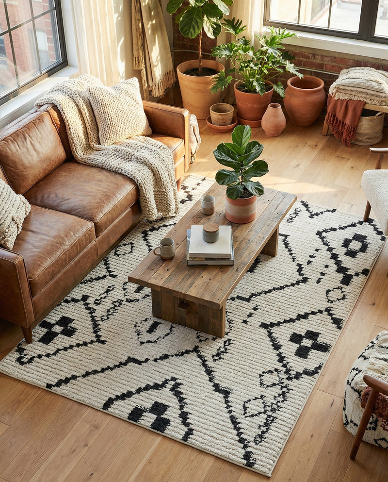 Tangier Treasures Collection Area Rug -  Chefchaouen Rectangle Ivory  lifestyle 7