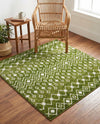 Mediterranean Lattice Collection Area Rug - Santorini (Green) Square Green  lifestyle 63
