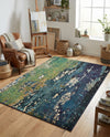 Marrakesh Elegance Collection Area Rug -  Figuig Rectangle Navy Blue  lifestyle 12