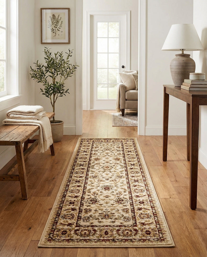 Jaipur Elegance Collection Area Rug -  Nahargarh (Cream) Runner Cream  lifestyle 85