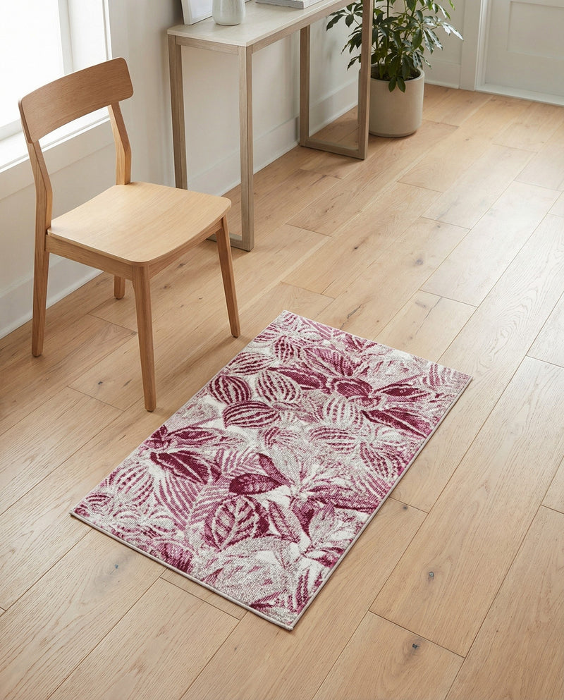 Meadow Breeze Collection Area Rug -  Bluebell Rectangle Fuchsia  lifestyle 43