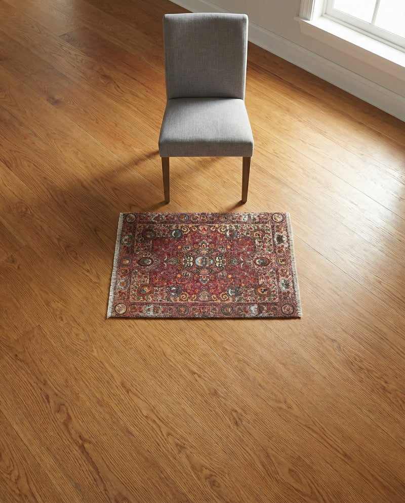 Bazaar Chic Collection Area Rug -  Khouribga Rectangle Rust Red  lifestyle 5