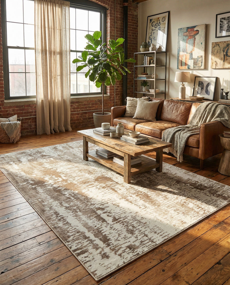 Coastal Haven Collection Area Rug -  Pelican Rectangle Ivory  lifestyle 33
