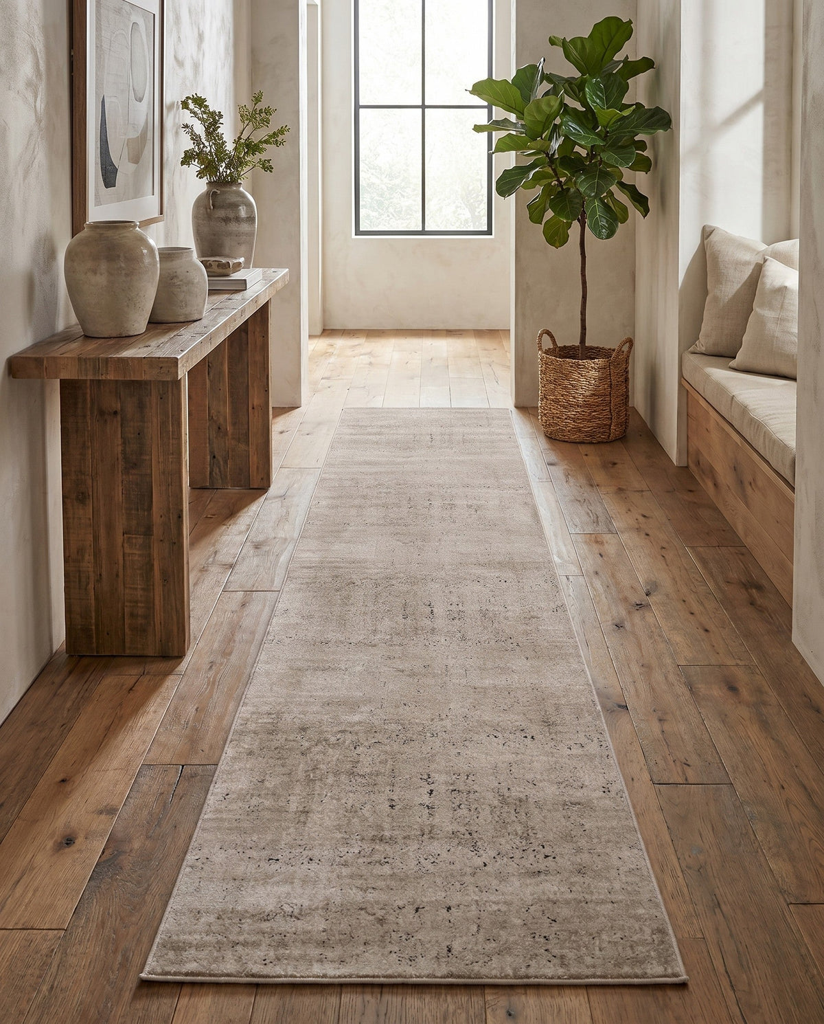 Coastal Manor Collection Area Rug -  Wavecrest Runner Beige  lifestyle 133