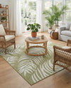 Seaside Blooms Collection Area Rug - Verdure (Green) Square Green  lifestyle 36