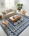 Sahara Chic Collection Area Rug -  Tangier Rectangle Blue  lifestyle 12