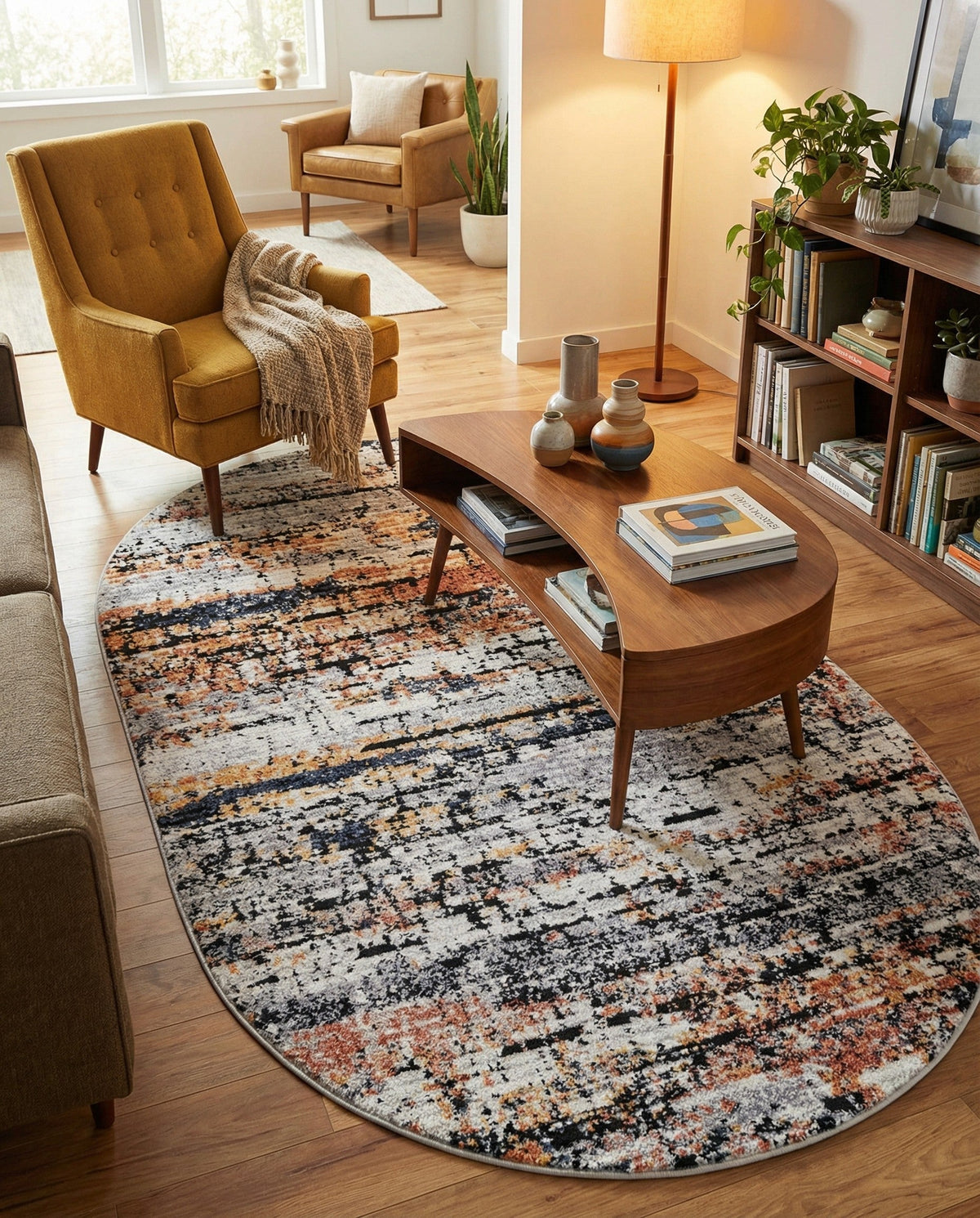 Santa Fe Trails Collection Area Rug -  Chaparral Oval Multi  lifestyle 126