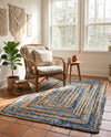Woven Udaipur Collection Area Rug - Sahara Rectangle Blue and Natural  lifestyle 22