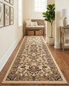 Isfahan Elegance Collection Area Rug - Naghsh-e Jahan (Ivory) Runner Ivory  lifestyle 75