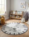 Wonder Tykes Collection Area Rug -  Riddle Round Gray  lifestyle 13