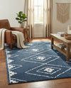 Copenhagen Edge Collection Area Rug -  Frederiksberg Rectangle Blue  lifestyle 9