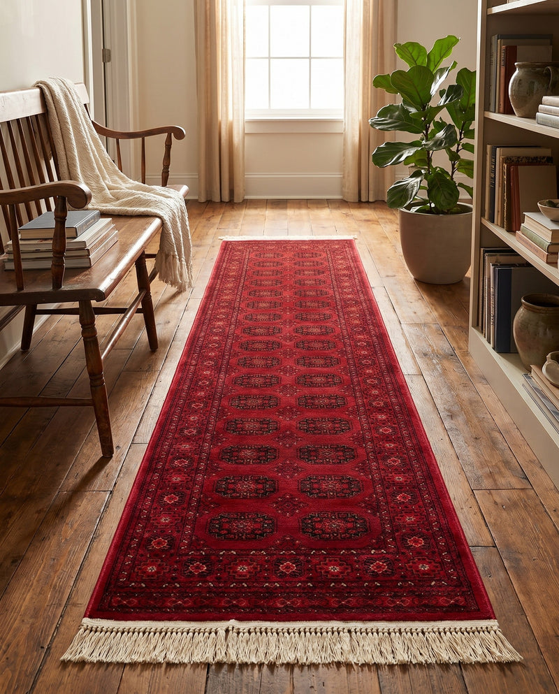 Samarkand Elegance Collection Area Rug -  Fergana Runner Red  lifestyle 33