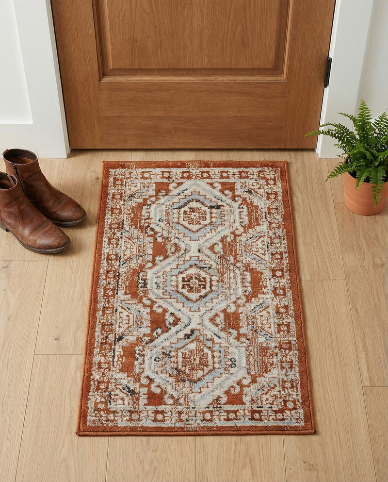 Savannah Elegance Collection Area Rug -  Tybee (Terracotta) Rectangle Terracotta  lifestyle 32