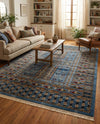 Samarkand Elegance Collection Area Rug -  Ishratkhana Rectangle Blue  lifestyle 11