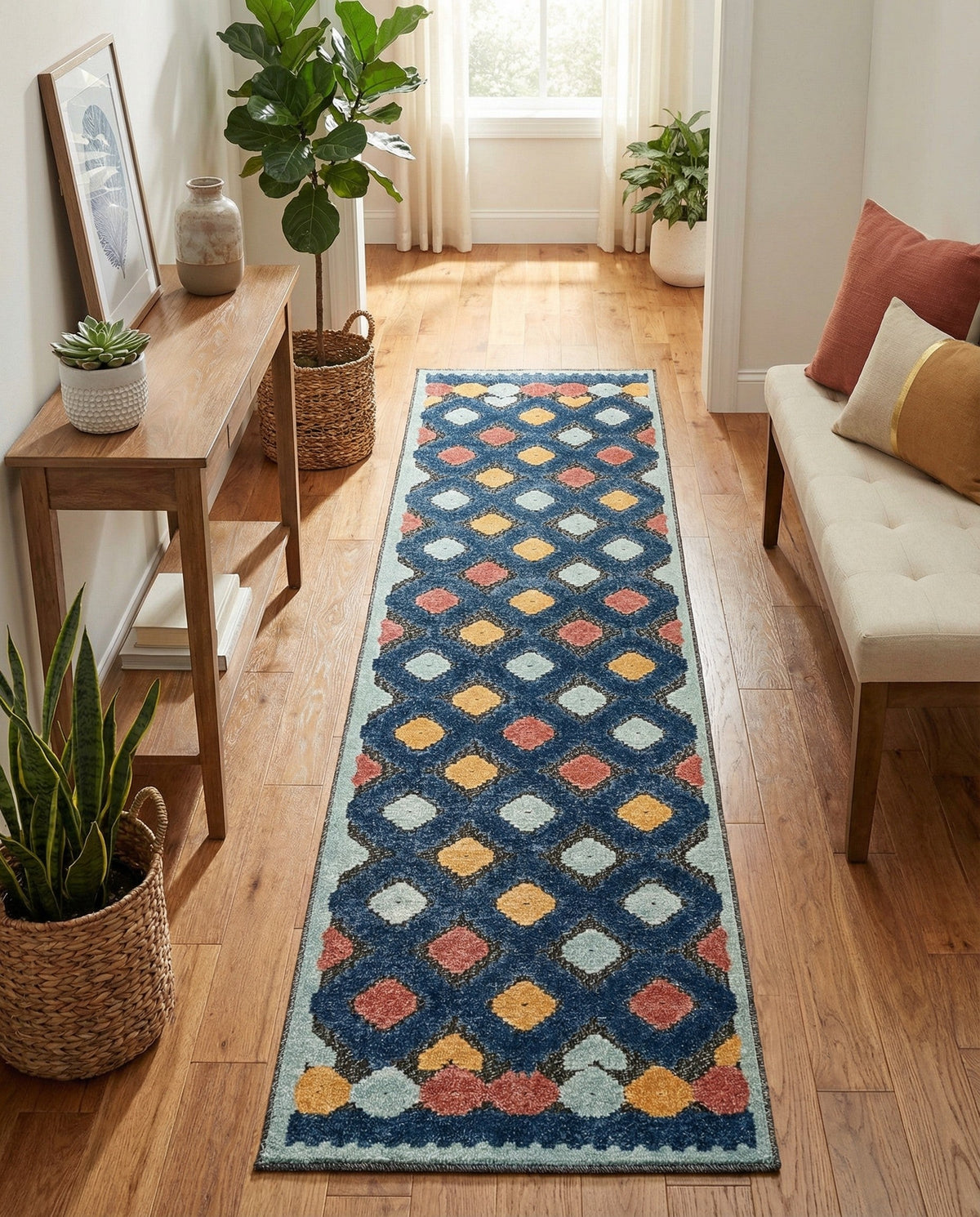 Caribbean Terrace Collection Area Rug -  Tobago Runner Charcoal  lifestyle 62