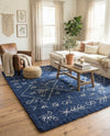 Casablanca Comfort Collection Area Rug - Sahara Rectangle Navy Blue  lifestyle 30
