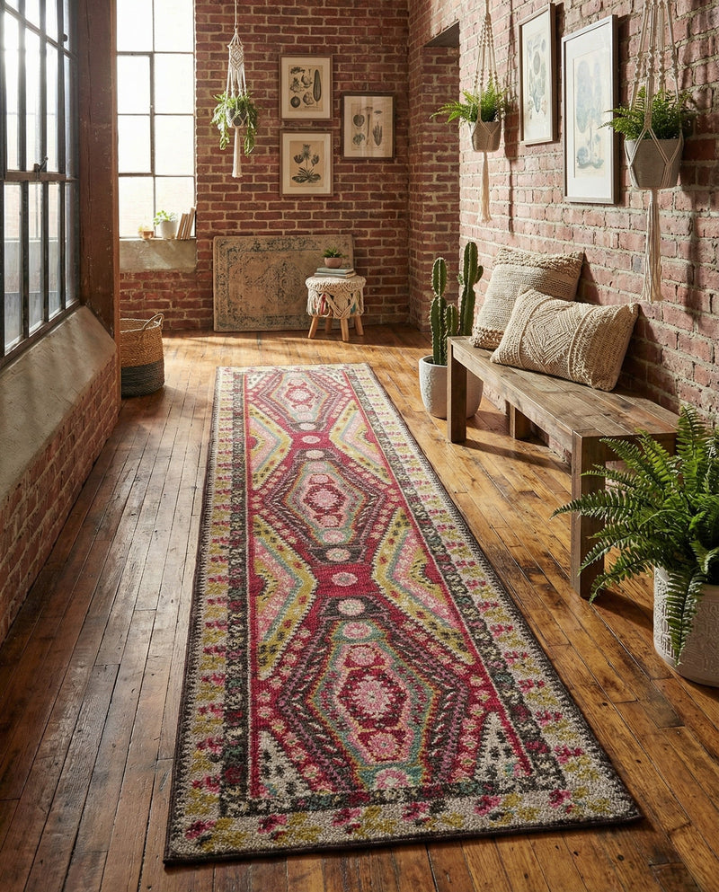 Sedona Vista Collection Area Rug -  Anasazi Runner Multi  lifestyle 76