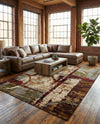 Bistro Lounge Collection Area Rug -  FlatWhite Rectangle Multi  lifestyle 20