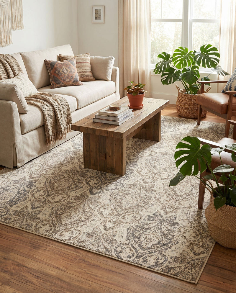 Gobi Sands Collection Area Rug -  Hami Rectangle Beige  lifestyle 3