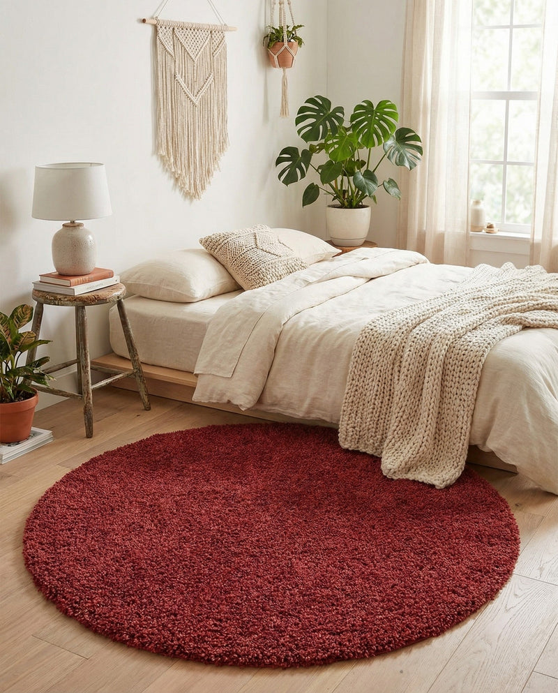Alpine Plush Collection Area Rug -  Cortina (Poppy) Round Poppy  lifestyle 57