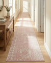 Brighton Stripes Collection Area Rug - Sussex (Pink) Runner Pink  lifestyle 23