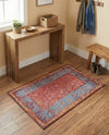 Patio Heritage Collection Area Rug -  Serenity Rectangle Vintage Salmon Coral  lifestyle 13