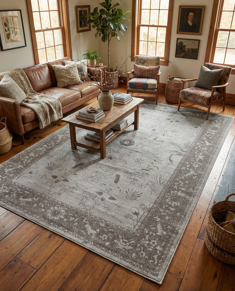 Horizon Collection Area Rug -  Apex (Light Gray) Rectangle Light Gray  lifestyle 20