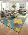 Coastal Terrace Collection Area Rug -  Cove Rectangle Blue  lifestyle 19