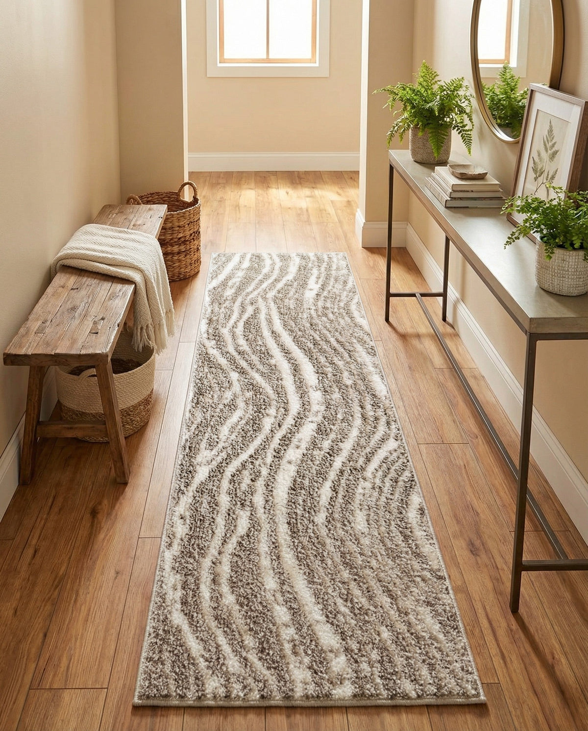 Sienna Collection Area Rug -  Garda Runner Cloud Gray  lifestyle 141
