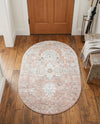 Parisian Elegance Collection Area Rug - Versailles (Rose Pink) Oval Rose Pink  lifestyle 28