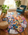 Meadow Breeze Collection Area Rug -  Daffodil Oval Multi  lifestyle 62