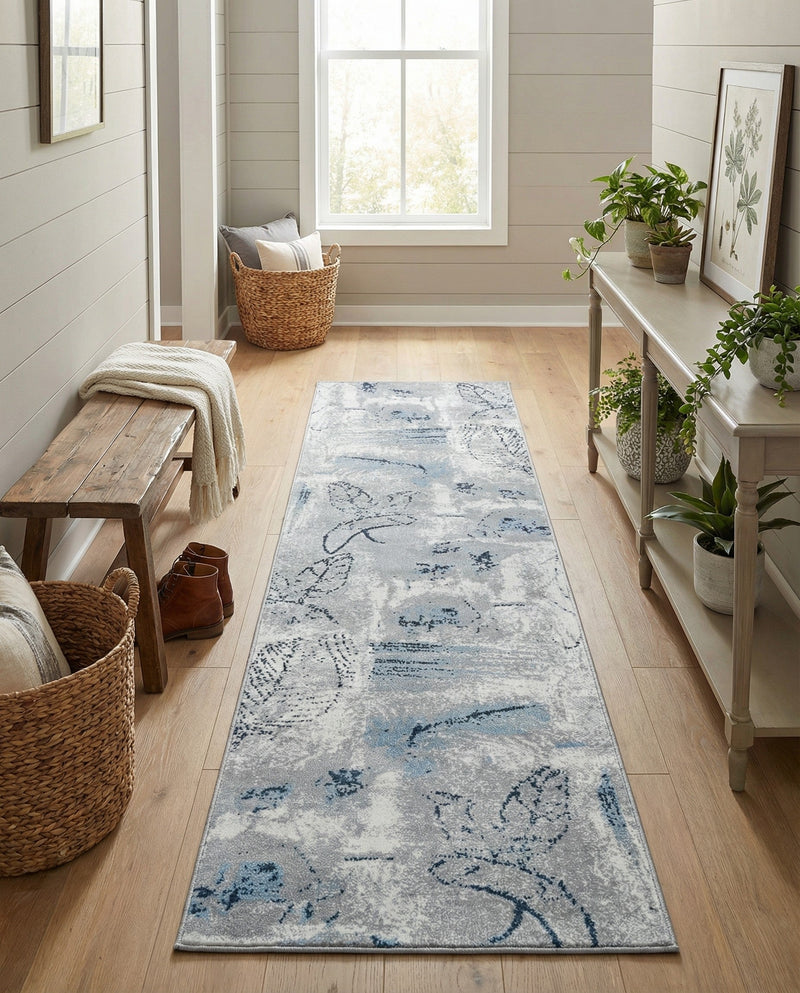 Aegean Elegance Washables Collection Area Rug -  Paros Runner Ivory Gray  lifestyle 32