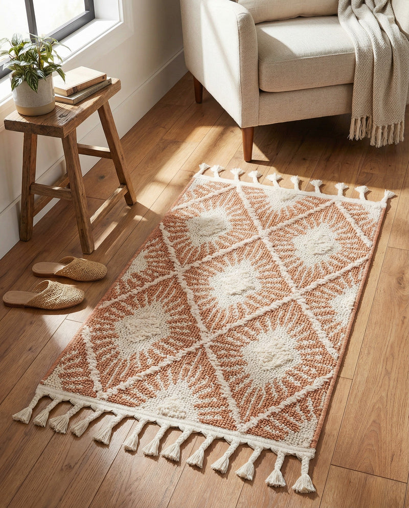 Sahara Chic Collection Area Rug - Marrakech Rectangle Rust Red  lifestyle 23