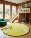Whimsy Wonders Wool Collection Area Rug -  Tundra Round Yellow  lifestyle 6