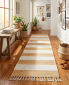 Tassel Trail Collection Area Rug - Pathway (Beige) Runner Beige  lifestyle 76