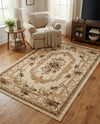 Versailles Elegance Collection Area Rug -  Louveciennes (Cream) Rectangle Cream  lifestyle 12