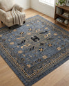 Tabriz Tapestries Collection Area Rug - Azerbaijan (Gray) Square Gray  lifestyle 38