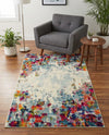 Chromatic Oasis Collection Area Rug -  Blush Rectangle Multi  lifestyle 23