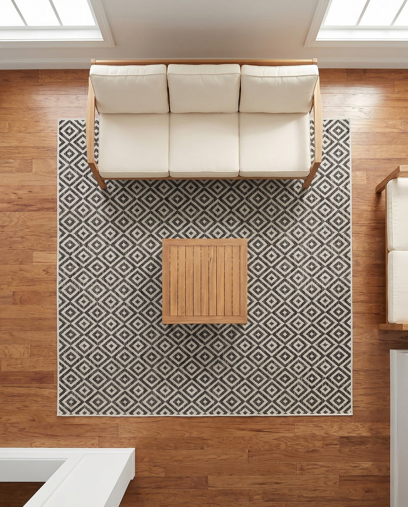 Urban Oasis Rugs Collection Area Rug -  Rooftop (Charcoal Gray) Square Charcoal Gray  lifestyle 65