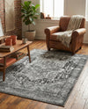 Casablanca Tapestry Collection Area Rug - Fes Rectangle Steel gray  lifestyle 64