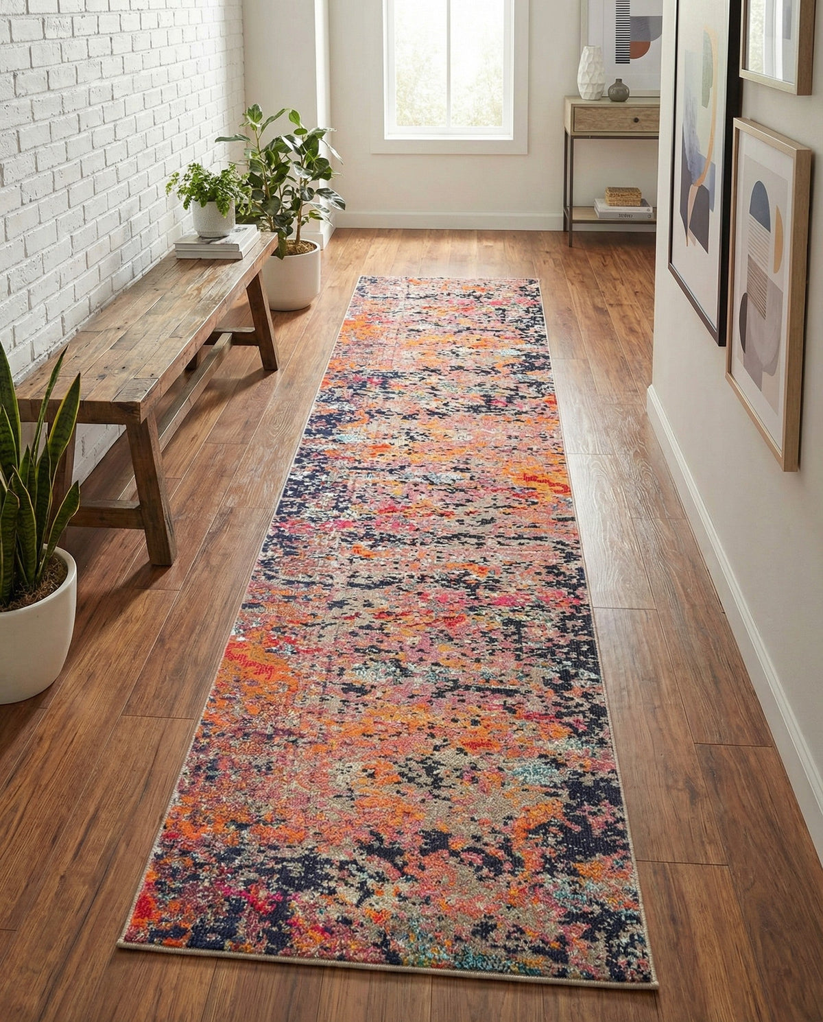 Colorburst Oasis Collection Area Rug -  Prism Runner Multi  lifestyle 82