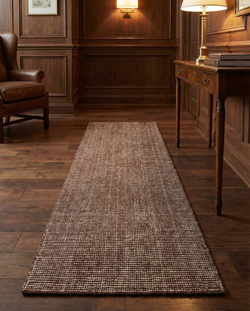 Berkshire Estate Collection Area Rug - Windsor (Mocha Brown) Runner Mocha Brown  lifestyle 40