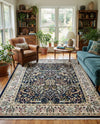 Persian Elegance Collection Area Rug -  Kerman (Navy Blue) Rectangle Navy Blue  lifestyle 4