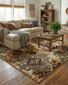 Bistro Lounge Collection Area Rug -  Piccolo Square Beige  lifestyle 41